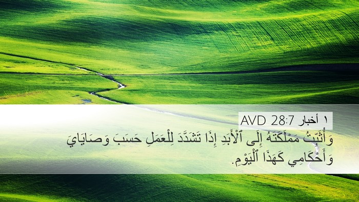١ أخبار 28:7 AVD Bible Verse Image