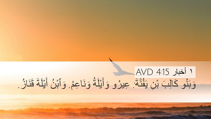 ١ أخبار 4:15 AVD Desktop Wallpaper - وَبَنُو كَالِبَ بْنِ - Desktop Bible Verse Wallpaper