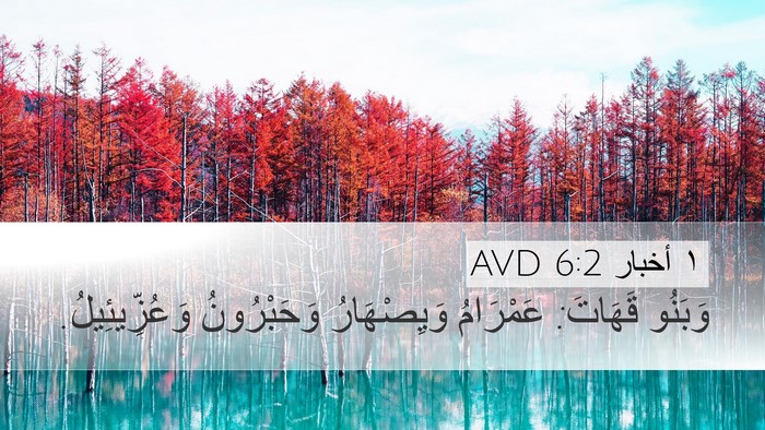 ١ أخبار 6:2 AVD Desktop Wallpaper - وَبَنُو قَهَاتَ: عَمْرَامُ - Desktop Bible Verse Wallpaper