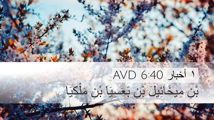 ١ أخبار 6:40 AVD Desktop Wallpaper - بْنِ مِيخَائِيلَ بْنِ - Desktop Bible Verse Wallpaper