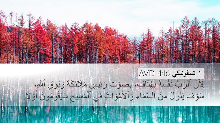 ١ تسالونيكي 4:16 AVD Bible Verse Image