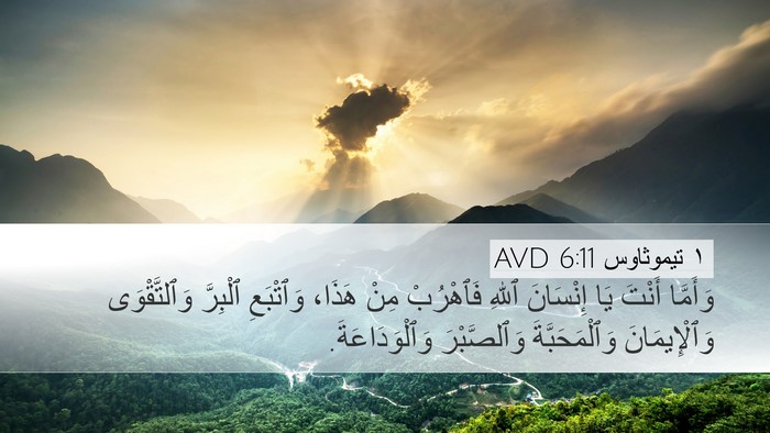 ١ تيموثاوس 6:11 AVD Bible Verse Image