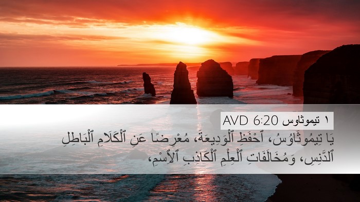 ١ تيموثاوس 6:20 AVD Bible Verse Image