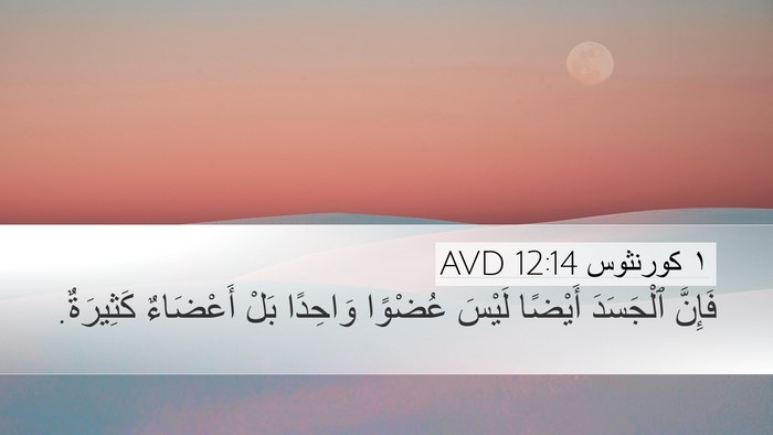 ١ كورنثوس 12:14 AVD Bible Verse Image