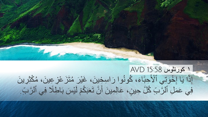 ١ كورنثوس 15:58 AVD Bible Verse Image