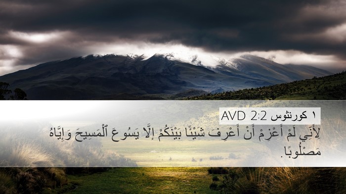 ١ كورنثوس 2:2 AVD Bible Verse Image