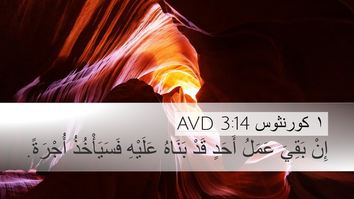 ١ كورنثوس 3:14 AVD Bible Verse Image