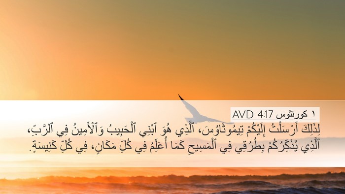١ كورنثوس 4:17 AVD Bible Verse Image