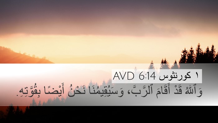 ١ كورنثوس 6:14 AVD Desktop Wallpaper - وَٱللهُ قَدْ أَقَامَ - Desktop Bible Verse Wallpaper