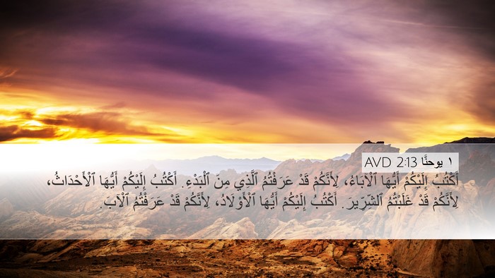 ١ يوحنَّا 2:13 AVD Bible Verse Image
