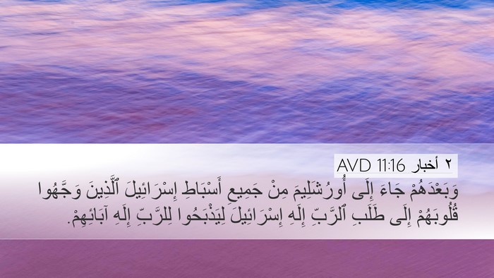 ٢ أخبار 11:16 AVD Bible Verse Image