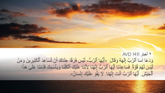 ٢ أخبار 14:11 AVD Bible Verse Image