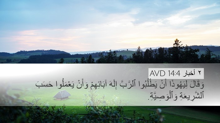 ٢ أخبار 14:4 AVD Bible Verse Image