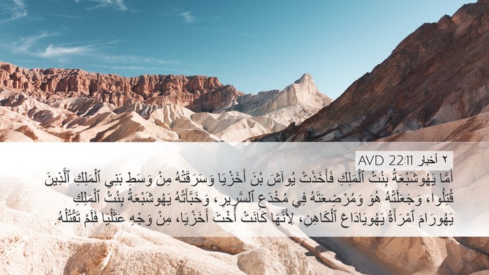 ٢ أخبار 22:11 AVD Bible Verse Image