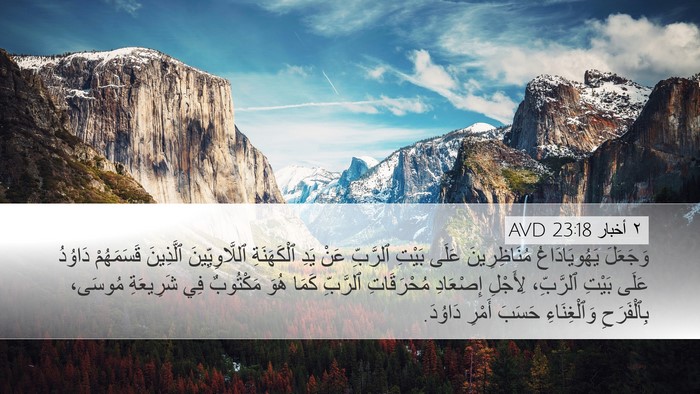 ٢ أخبار 23:18 AVD Bible Verse Image