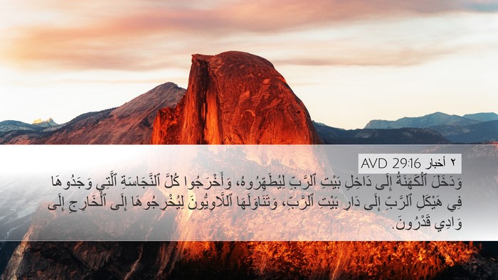 ٢ أخبار 29:16 AVD Bible Verse Image