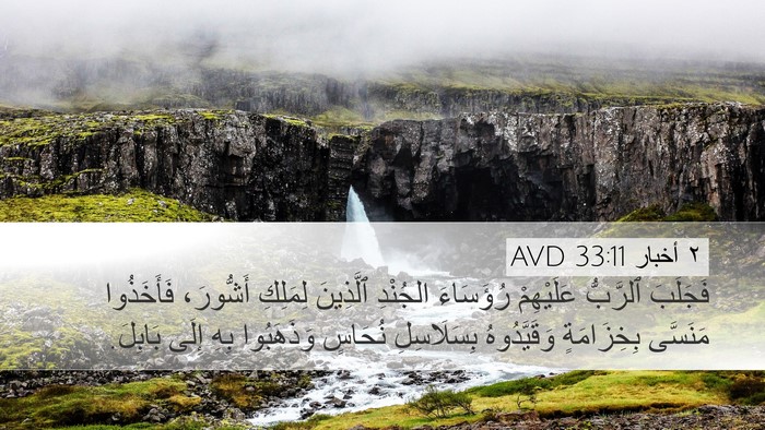 ٢ أخبار 33:11 AVD Bible Verse Image