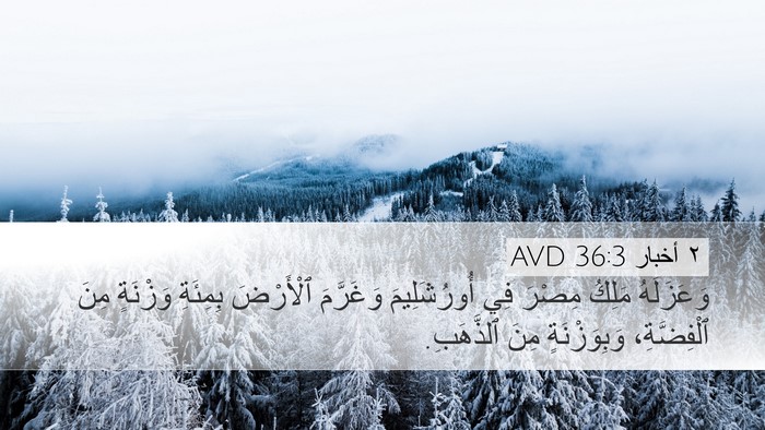٢ أخبار 36:3 AVD Bible Verse Image