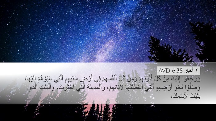 ٢ أخبار 6:38 AVD Desktop Wallpaper - وَرَجَعُوا إِلَيْكَ مِنْ - Desktop Bible Verse Wallpaper