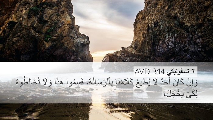 ٢ تسالونيكي 3:14 AVD Bible Verse Image