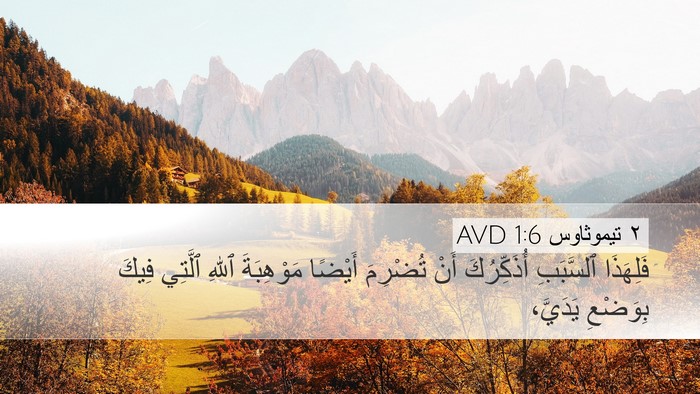 ٢ تيموثاوس 1:6 AVD Bible Verse Image