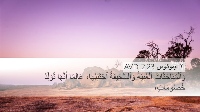 ٢ تيموثاوس 2:23 AVD Bible Verse Image