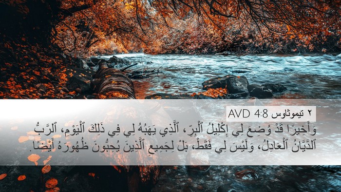 ٢ تيموثاوس 4:8 AVD Bible Verse Image