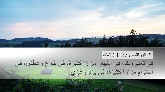 ٢ كورنثوس 11:27 AVD Bible Verse Image
