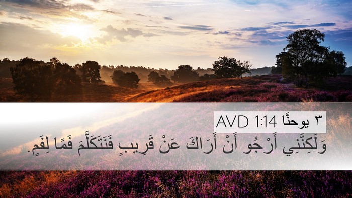 ٣ يوحنَّا 1:14 AVD Bible Verse Image