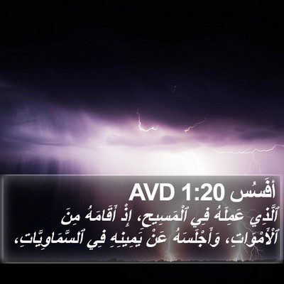 أفَسُس 1:20 AVD Bible Verse Image