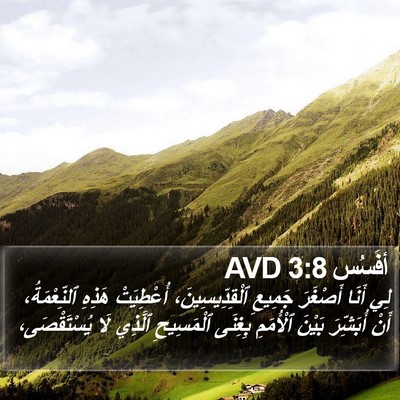 أفَسُس 3:8 AVD Bible Verse Image