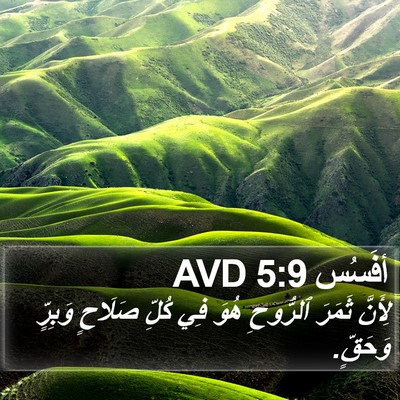 أفَسُس 5:9 AVD Bible Verse Image