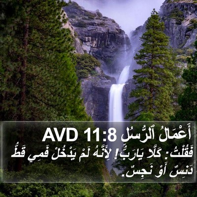 أَعْمَالُ ٱلرُّسُلِ 11:8 AVD Bible Verse Image