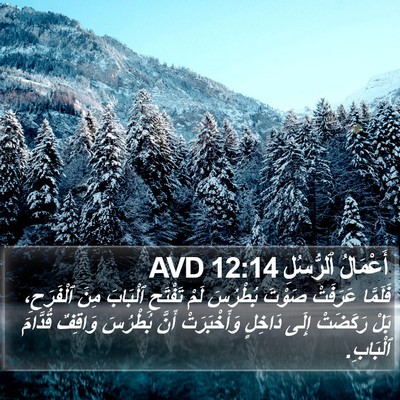 أَعْمَالُ ٱلرُّسُلِ 12:14 AVD Bible Verse Image