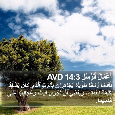 أَعْمَالُ ٱلرُّسُلِ 14:3 AVD Bible Verse Image
