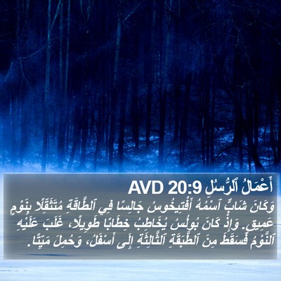 أَعْمَالُ ٱلرُّسُلِ 20:9 AVD Bible Verse Image