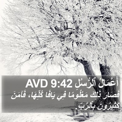 أَعْمَالُ ٱلرُّسُلِ 9:42 AVD Bible Verse Image