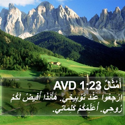 أَمْثَالٌ 1:23 AVD Bible Verse Image
