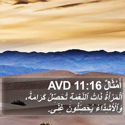 أَمْثَالٌ 11:16 AVD Bible Verse Image