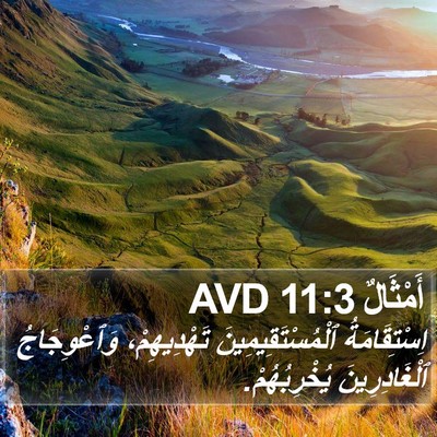 أَمْثَالٌ 11:3 AVD Bible Verse Image