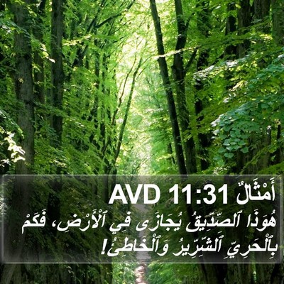 أَمْثَالٌ 11:31 AVD Bible Verse Image