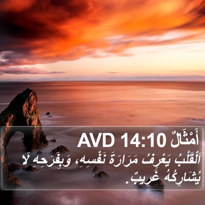 أَمْثَالٌ 14:10 AVD Bible Verse Image