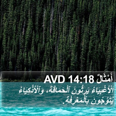 أَمْثَالٌ 14:18 AVD Bible Verse Image