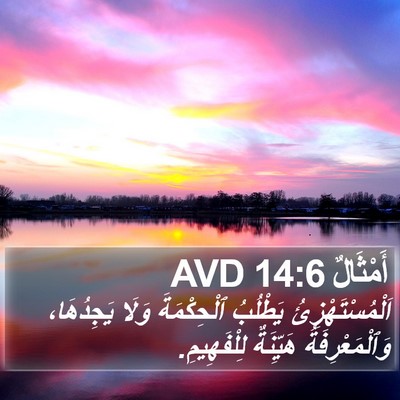 أَمْثَالٌ 14:6 AVD Bible Verse Image