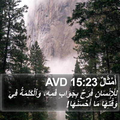 أَمْثَالٌ 15:23 AVD Bible Verse Image