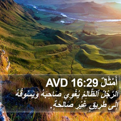 أَمْثَالٌ 16:29 AVD Bible Verse Image