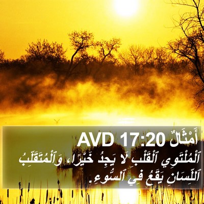 أَمْثَالٌ 17:20 AVD Bible Verse Image