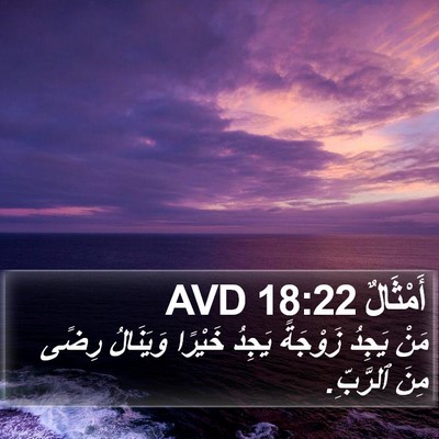 أَمْثَالٌ 18:22 AVD Bible Verse Image