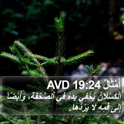 أَمْثَالٌ 19:24 AVD Bible Verse Image