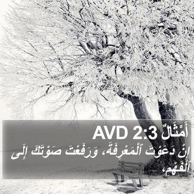أَمْثَالٌ 2:3 AVD Bible Verse Image